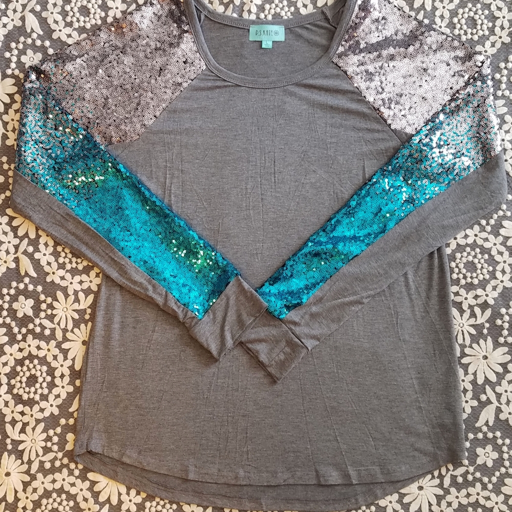 NWT Sequin long sleeve top